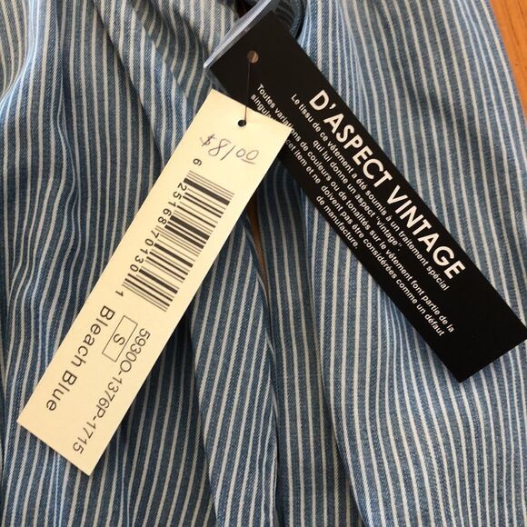 NWT Tribal. Jeans Off the Shoulder Tie Front Top - Picture 10 of 15